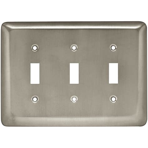 3 gang electrical box steel plate|3 gang outlet cover plate.